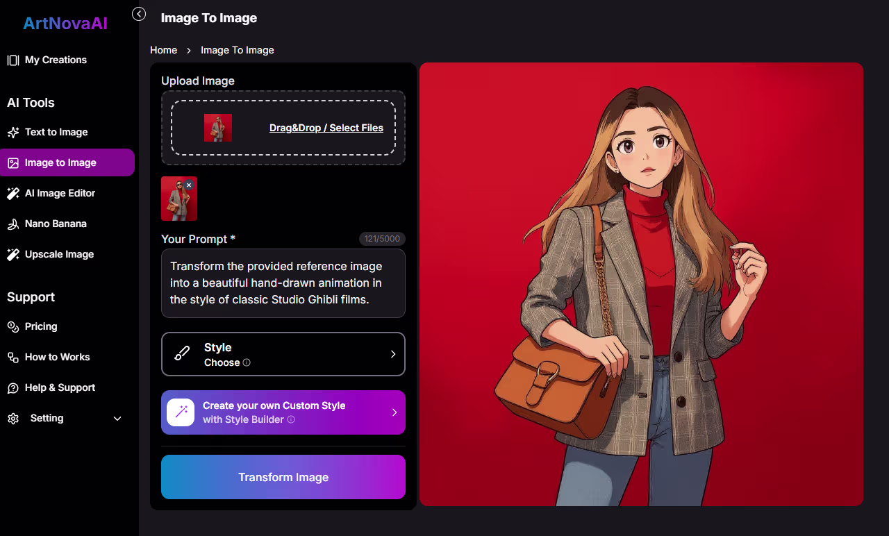 Ghibli AI generated artwork preview