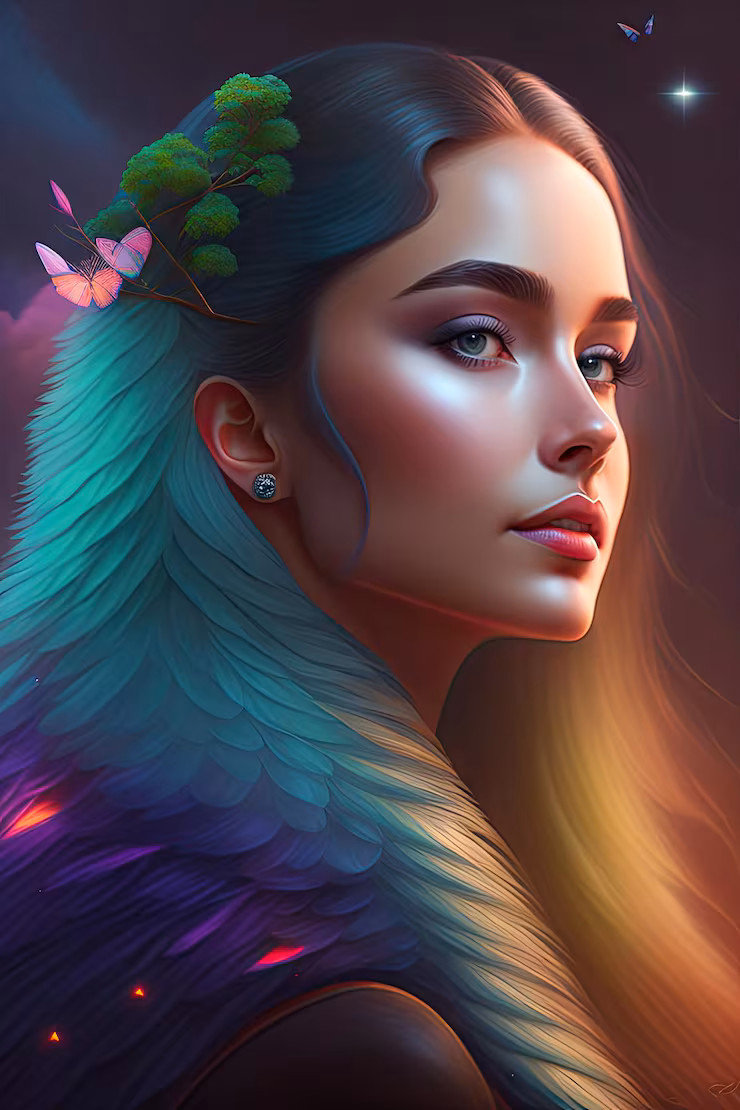 Stunning photorealistic AI portrait