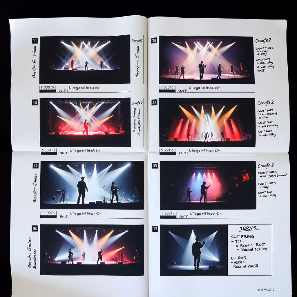 Visualise your music video concept frame by frame, or generate album artwork that matches the emotional register of your sound — from neon-drenched city noir to wide-open western landscapes.