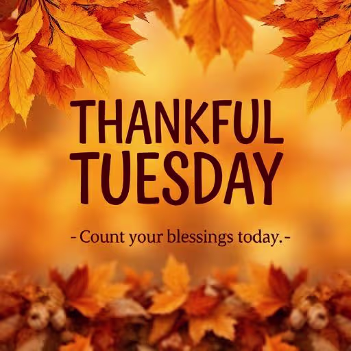 Tuesday productivity quote with office desk